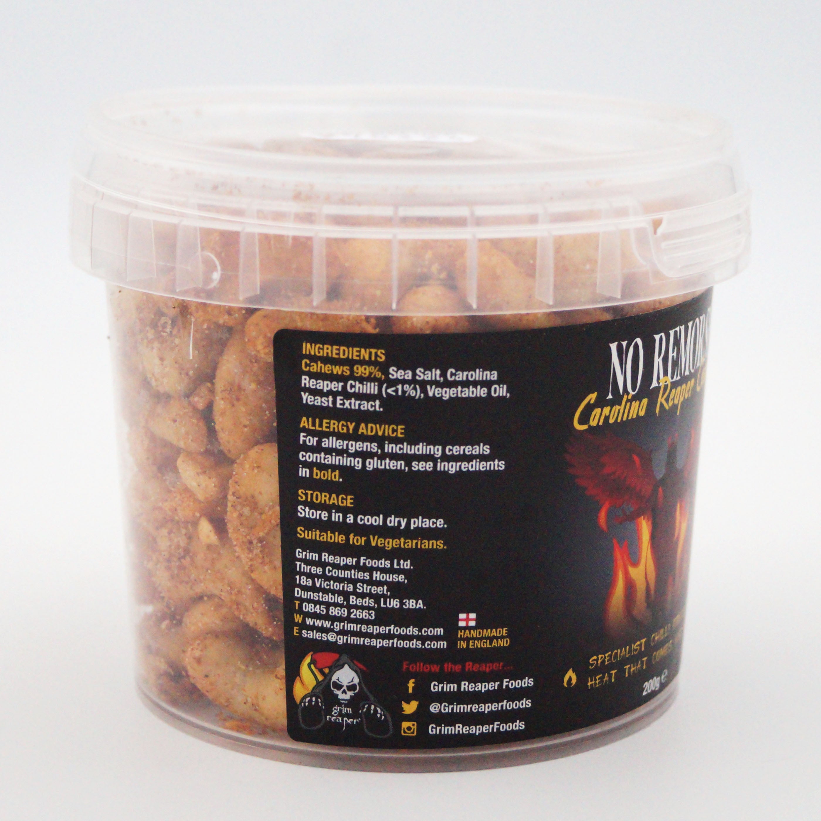 Grim Reaper - No Remorse - Carolina Reaper Cashews