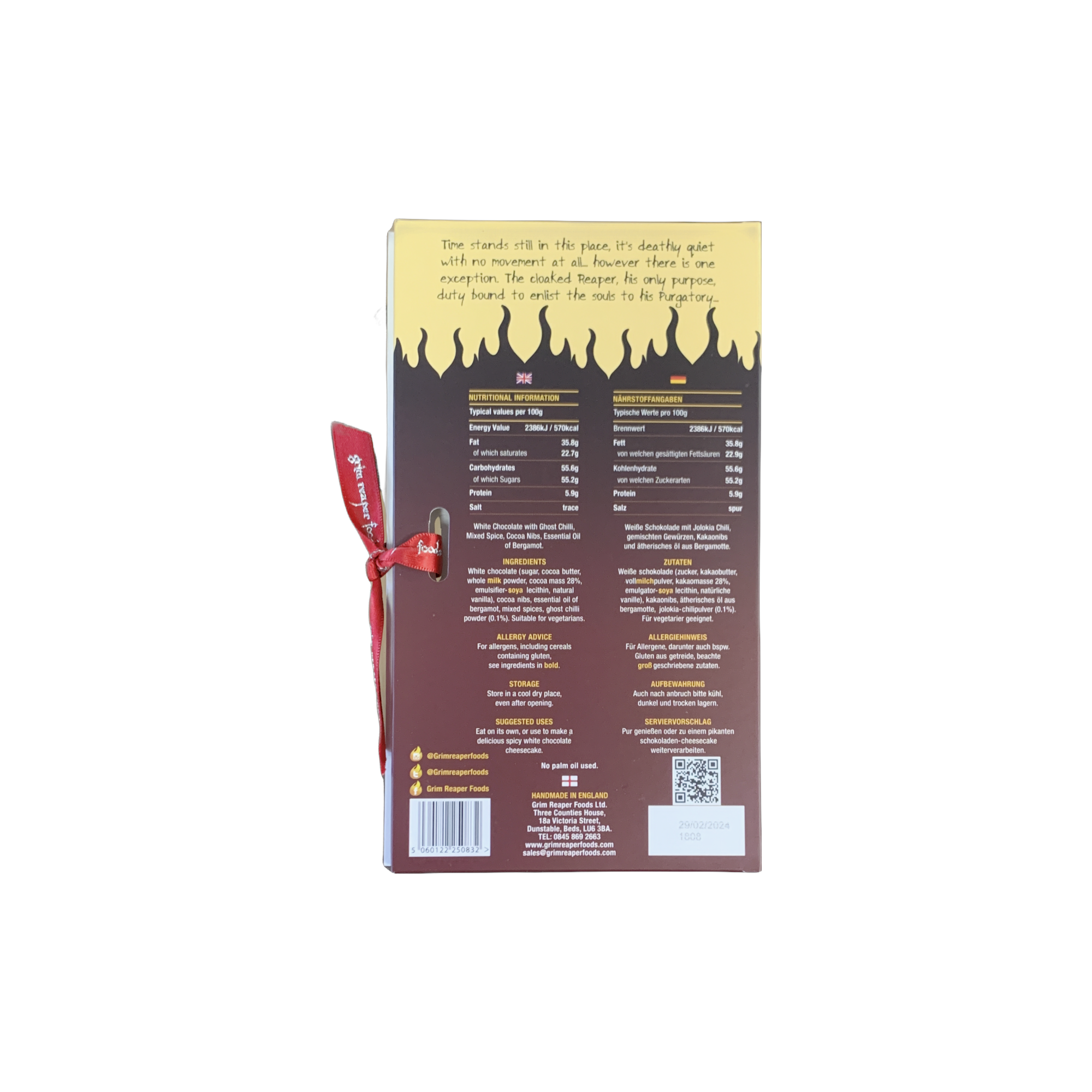 Grim Reaper - Purgatory - White Chilli Chocolate