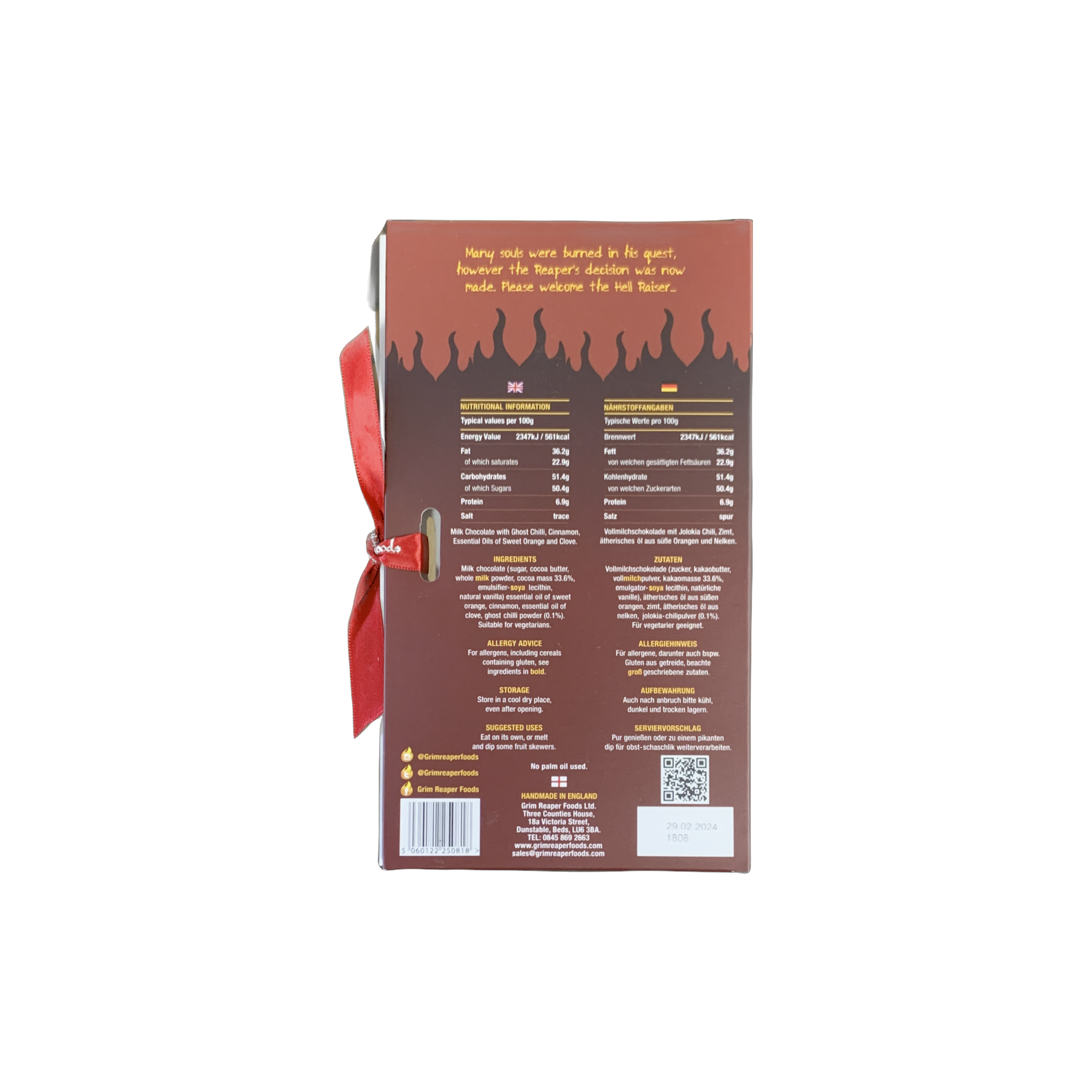 Grim Reaper - Hellraiser - Milk Chilli Chocolate