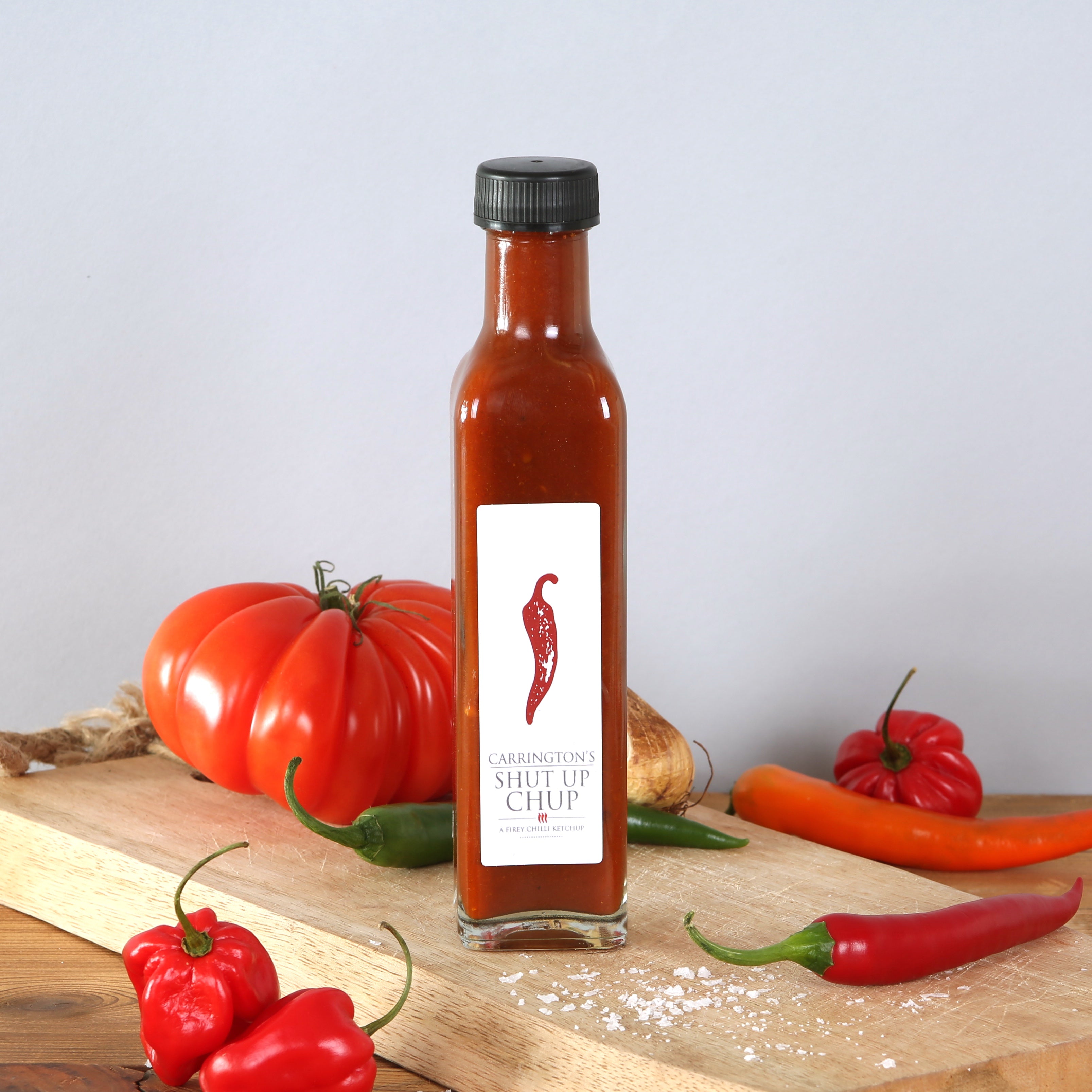 Carringtons Cállate, Chup, salsa de tomate picante