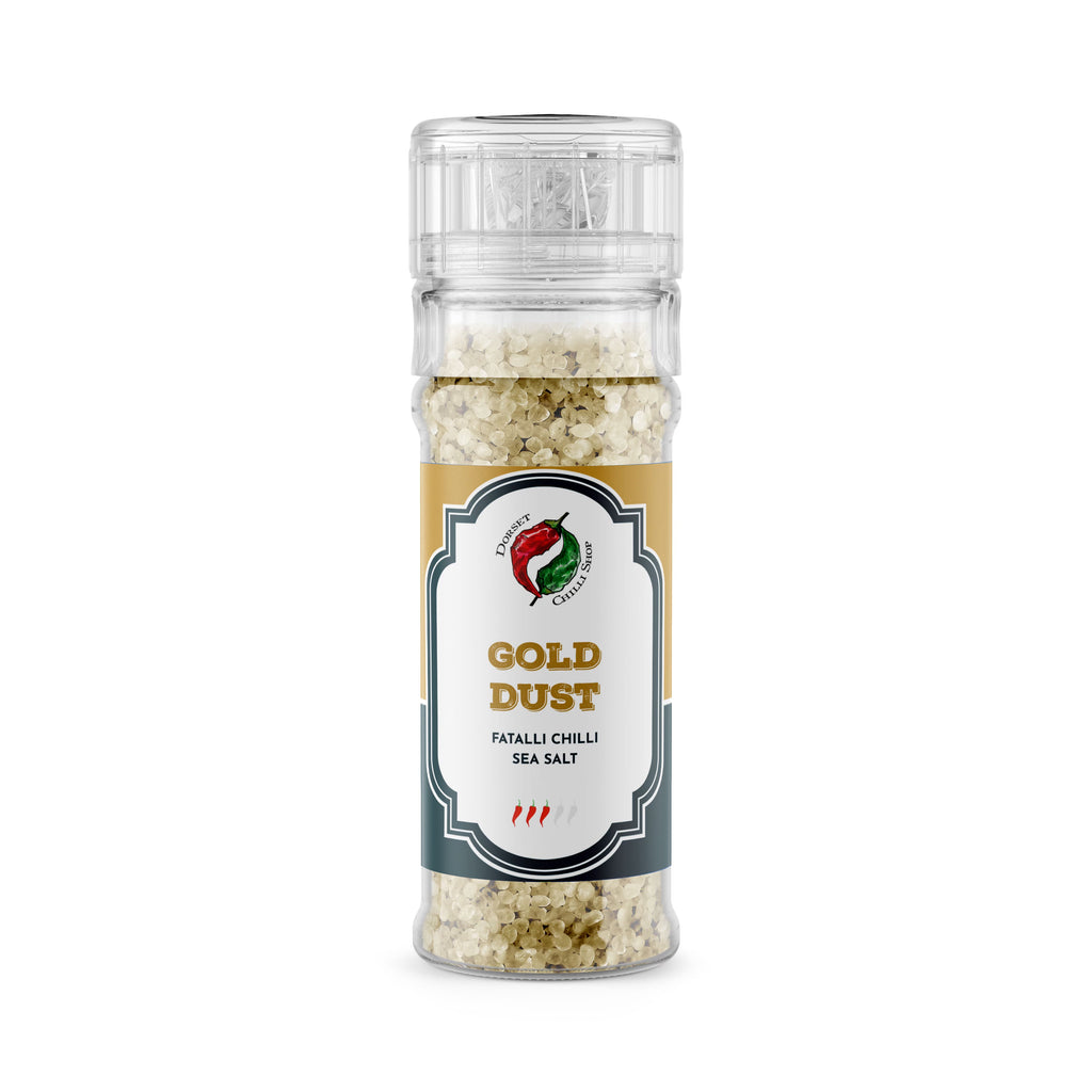 Dorset Chilli - Polvo de oro - Sal marina infusionada con chile Fatalli