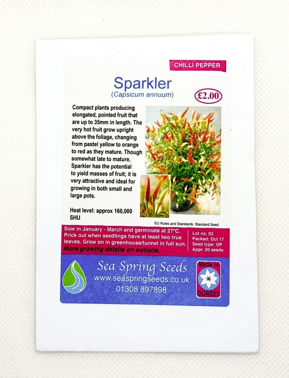 Image of Sparkler Chilli Seeds